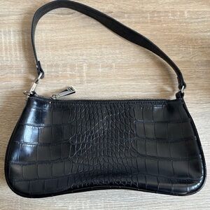 JW PEI Eva Bag – Black Croc Embossed